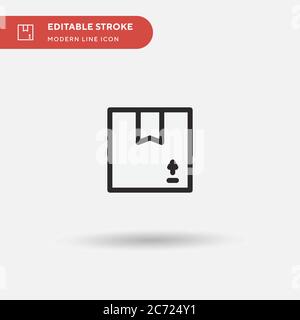 Box Simple vector icon. Illustration symbol design template for web mobile UI element. Perfect color modern pictogram on editable stroke. Box icons fo Stock Vector