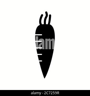 Unique Radish Vector Glyph Icon Stock Vector