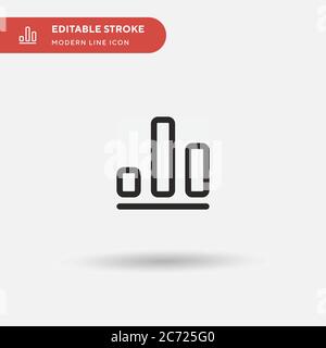 Bars Simple vector icon. Illustration symbol design template for web mobile UI element. Perfect color modern pictogram on editable stroke. Bars icons Stock Vector
