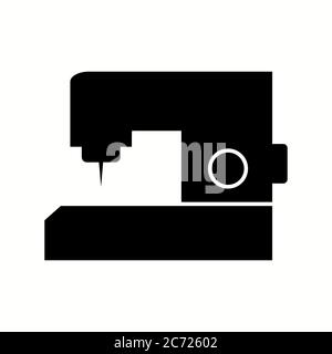Unique Sewing Machine Vector Glyph Icon Stock Vector