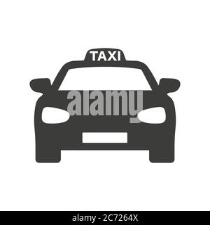 Taxi vector icon on white Stock Vector