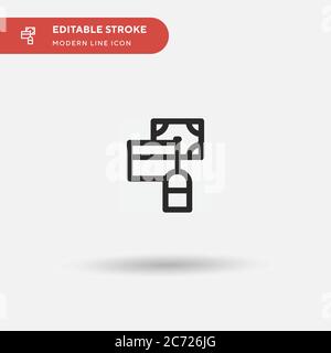 Payment Security Simple vector icon. Illustration symbol design template for web mobile UI element. Perfect color modern pictogram on editable stroke. Stock Vector
