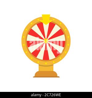 wheel of fortune object isolated on white Stock Vector