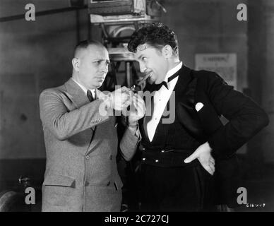 ERICH von STROHEIM visits JEAN HERSHOLT his friend and star of his silent film Greed on the set of NEW MORALS FOR OLD aka AFTER ALL March 1932 at Metro Goldwyn Mayer Studios Stock Photo