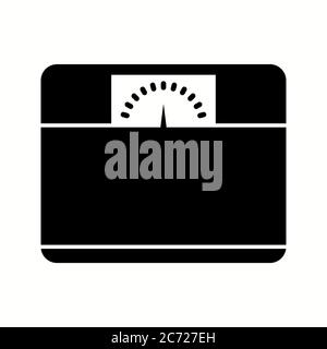 Unique Weighing Machine Vector Glyph Icon Stock Vector