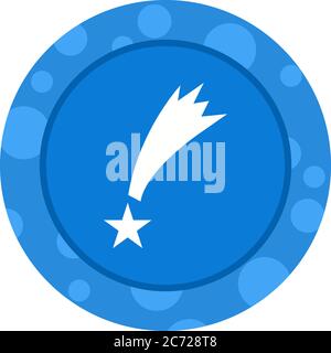 Unique Star Falling Vector Glyph Icon Stock Vector