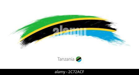 Tanzania flag in grunge brush stroke, vector image Stock Vector Image ...