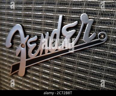 Fender guitar amplifier logo Stock Photo