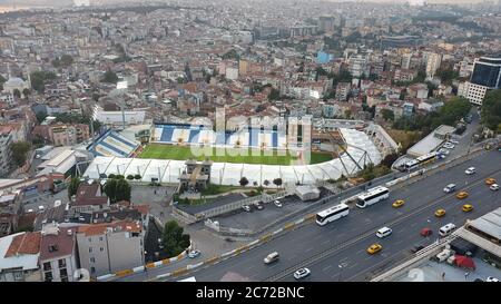 istanbul, Turkey - September 2018: Aereal view of Recep Tayyip Erdogan Stadium in Kasimpasa, istanbul Stock Photo