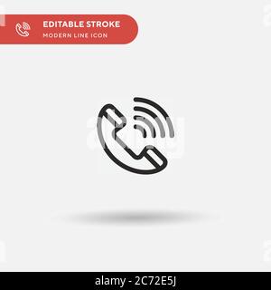 Call Simple vector icon. Illustration symbol design template for web mobile UI element. Perfect color modern pictogram on editable stroke. Call icons Stock Vector