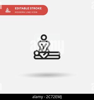Cpr Simple vector icon. Illustration symbol design template for web mobile UI element. Perfect color modern pictogram on editable stroke. Cpr icons fo Stock Vector
