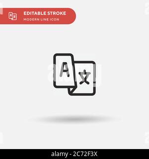 Language Simple vector icon. Illustration symbol design template for web mobile UI element. Perfect color modern pictogram on editable stroke. Language icons for your business project Stock Vector