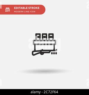 Shooting Simple vector icon. Illustration symbol design template for web mobile UI element. Perfect color modern pictogram on editable stroke. Shooting icons for your business project Stock Vector