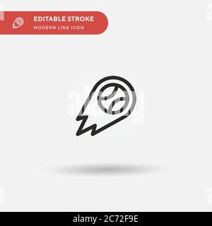 Strike Simple vector icon. Illustration symbol design template for web mobile UI element. Perfect color modern pictogram on editable stroke. Strike icons for your business project Stock Vector
