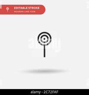 Lollipop Simple vector icon. Illustration symbol design template for web mobile UI element. Perfect color modern pictogram on editable stroke. Lollipop icons for your business project Stock Vector