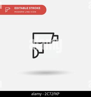 Cctv Simple vector icon. Illustration symbol design template for web mobile UI element. Perfect color modern pictogram on editable stroke. Cctv icons for your business project Stock Vector