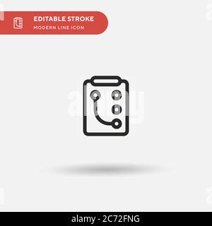 Strategy Simple vector icon. Illustration symbol design template for web mobile UI element. Perfect color modern pictogram on editable stroke. Strategy icons for your business project Stock Vector