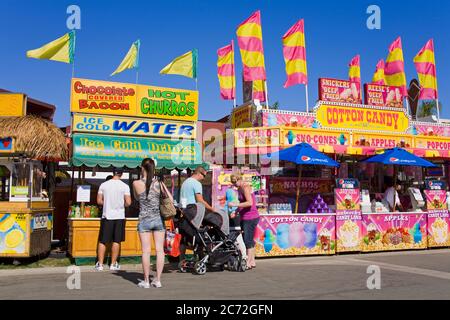 Food vendor at the Orange County Fair, Costa Mesa City,Orange County,California,USA Stock Photo