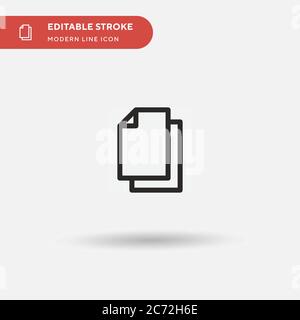 Papers Simple vector icon. Illustration symbol design template for web mobile UI element. Perfect color modern pictogram on editable stroke. Papers icons for your business project Stock Vector