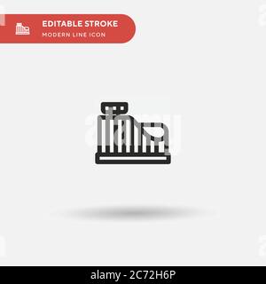 Roller Coaster Simple vector icon. Illustration symbol design template for web mobile UI element. Perfect color modern pictogram on editable stroke. Roller Coaster icons for your business project Stock Vector