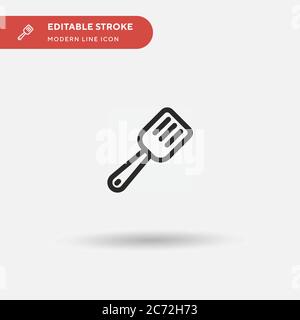 Spatula Simple vector icon. Illustration symbol design template for web mobile UI element. Perfect color modern pictogram on editable stroke. Spatula icons for your business project Stock Vector