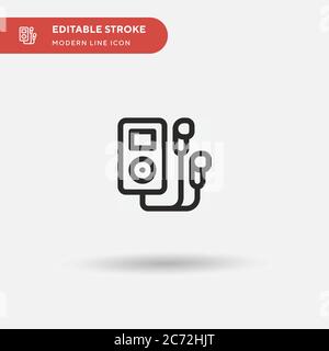 Mp Simple vector icon. Illustration symbol design template for web mobile UI element. Perfect color modern pictogram on editable stroke. Mp icons for your business project Stock Vector
