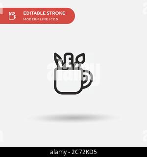 Pencil Case Simple vector icon. Illustration symbol design template for web mobile UI element. Perfect color modern pictogram on editable stroke. Pencil Case icons for your business project Stock Vector
