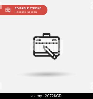Tablet Simple vector icon. Illustration symbol design template for web mobile UI element. Perfect color modern pictogram on editable stroke. Tablet icons for your business project Stock Vector