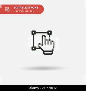Editing Simple vector icon. Illustration symbol design template for web mobile UI element. Perfect color modern pictogram on editable stroke. Editing icons for your business project Stock Vector