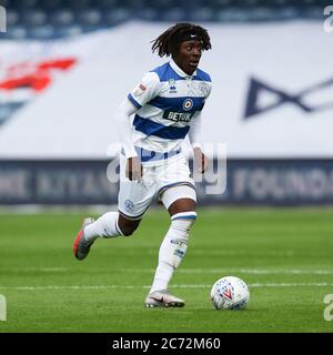 London, UK. 11th July, 2020. Eberechi Eze of QPR in action during the EFL Sky Bet Championship match between Queens Park Rangers and Sheffield Wednesday at The Kiyan Prince Foundation Stadium, London, England on 11 July 2020. Photo by Ken Sparks. Editorial use only, license required for commercial use. No use in betting, games or a single club/league/player publications. Credit: UK Sports Pics Ltd/Alamy Live News Stock Photo