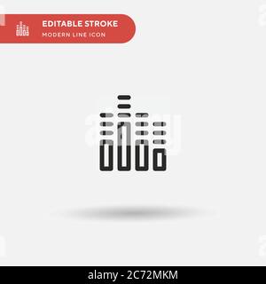 Equalizer Simple vector icon. Illustration symbol design template for web mobile UI element. Perfect color modern pictogram on editable stroke. Equali Stock Vector
