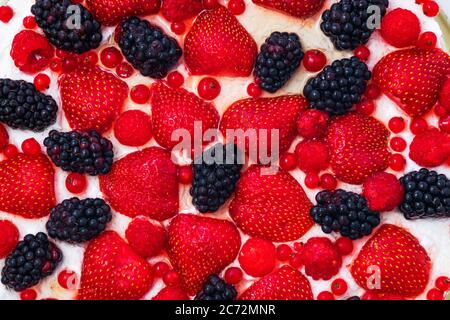 Berry mix with strawberry and raspberry. Stock Photo