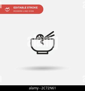 Chinese Food Simple vector icon. Illustration symbol design template for web mobile UI element. Perfect color modern pictogram on editable stroke. Chinese Food icons for your business project Stock Vector