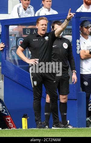 London, UK. 11th July, 2020. Sheffield Wednesday Manager Garry Monk during the EFL Sky Bet Championship match between Queens Park Rangers and Sheffield Wednesday at The Kiyan Prince Foundation Stadium, London, England on 11 July 2020. Photo by Ken Sparks. Editorial use only, license required for commercial use. No use in betting, games or a single club/league/player publications. Credit: UK Sports Pics Ltd/Alamy Live News Stock Photo