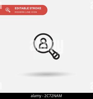 Search Simple vector icon. Illustration symbol design template for web mobile UI element. Perfect color modern pictogram on editable stroke. Search icons for your business project Stock Vector