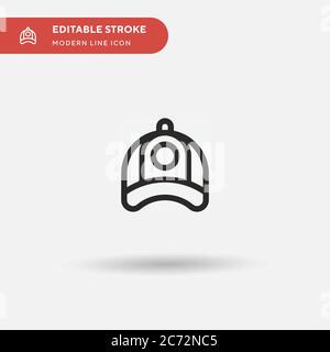 Baseball Cap Simple vector icon. Illustration symbol design template for web mobile UI element. Perfect color modern pictogram on editable stroke. Baseball Cap icons for your business project Stock Vector