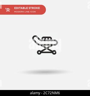 Stretcher Simple vector icon. Illustration symbol design template for web mobile UI element. Perfect color modern pictogram on editable stroke. Stretcher icons for your business project Stock Vector