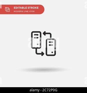 Cpu Simple vector icon. Illustration symbol design template for web mobile UI element. Perfect color modern pictogram on editable stroke. Cpu icons for your business project Stock Vector