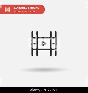 Cinema Simple vector icon. Illustration symbol design template for web mobile UI element. Perfect color modern pictogram on editable stroke. Cinema icons for your business project Stock Vector