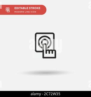 Fire Alarm Simple vector icon. Illustration symbol design template for web mobile UI element. Perfect color modern pictogram on editable stroke. Fire Stock Vector