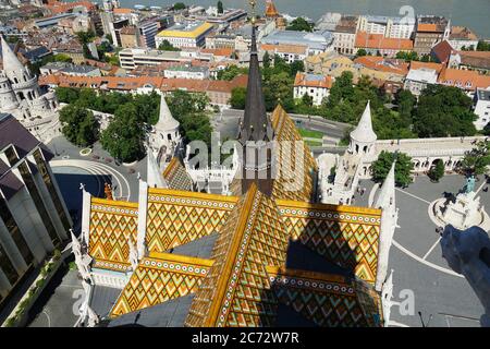 Matthias Church, Church of the Assumption of the Buda Castle, Matthiaskirche, Castle Quarter, Budapest, Hungary, Magyarország, Europe, Mátyás-templom Stock Photo