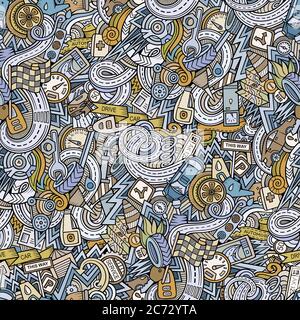 Cartoon hand-drawn sketchy doodles on the subject of car style Stock Vector