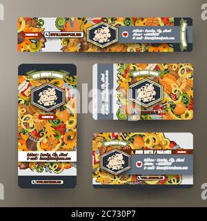 Corporate Identity set with doodles Autumn theme Stock Vector