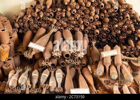 Mines at the Cambodian Landmine Museum Stock Photo