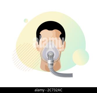 Novel Coronavirus - Non Invasive Ventillation Support - Icon as EPS 10 File Stock Vector