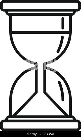 Hypnosis hourglass icon. Outline hypnosis hourglass vector icon for web design isolated on white background Stock Vector