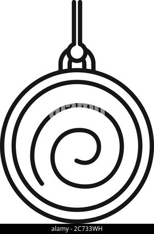 Spiral pendulum icon. Outline spiral pendulum vector icon for web design isolated on white background Stock Vector