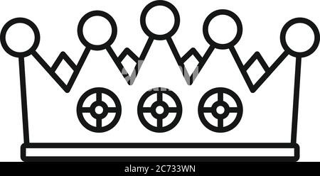 Excellence crown icon. Outline excellence crown vector icon for web design isolated on white background Stock Vector