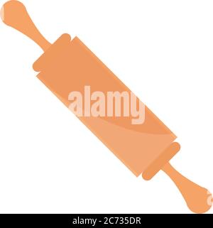 bread roller pin menu bakery food equipment vector illustration block ...