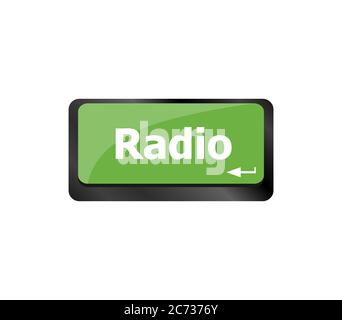 Radio button on a computer keyboard keys Stock Photo